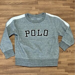 Polo Ralph Lauren Gray Toddler Sweatshirt with White Accents